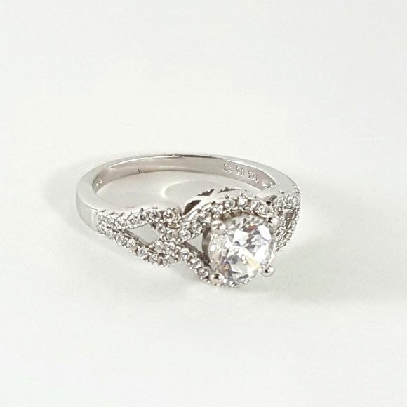 QVC Diamonique Platinum Round Solitaire - Picture 4 of 6